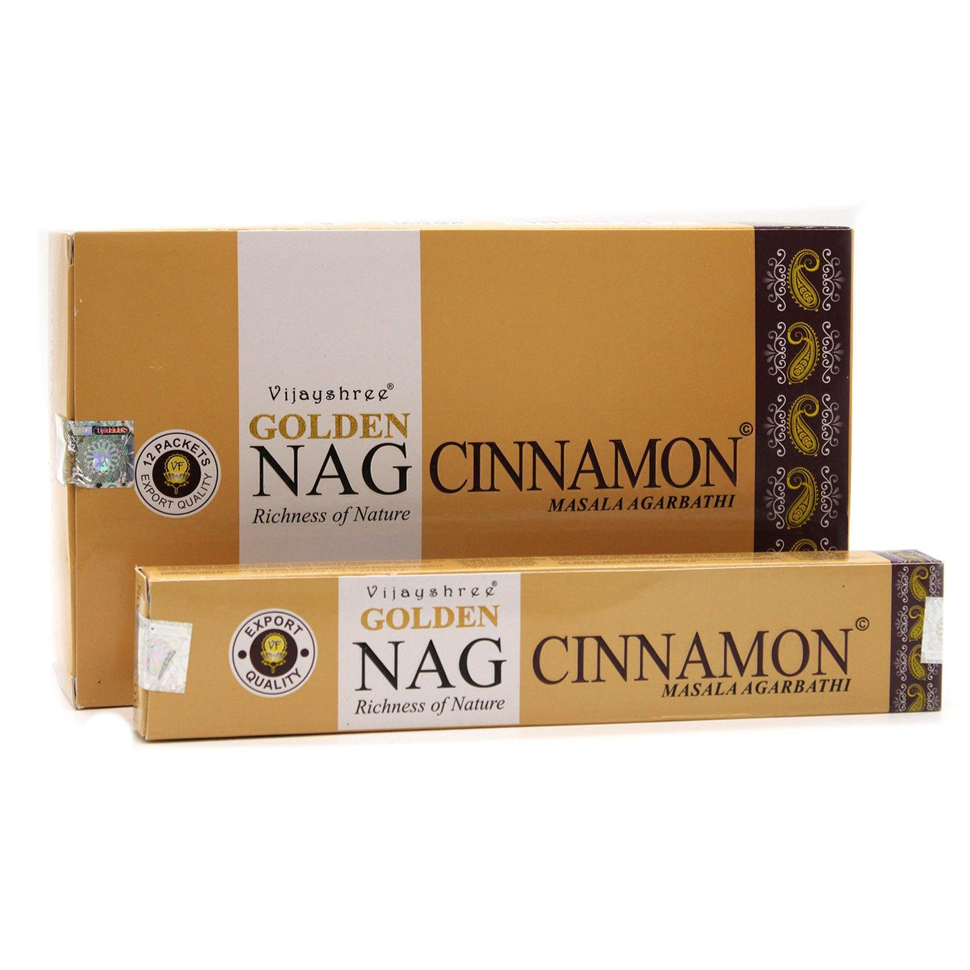 Golden Nag Champa Incense Sticks - Cinamon.