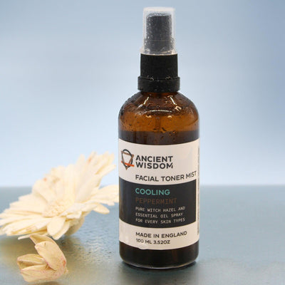 Essential Oil Witch Hazel And Peppermint Cooling Facial Toner Mist.