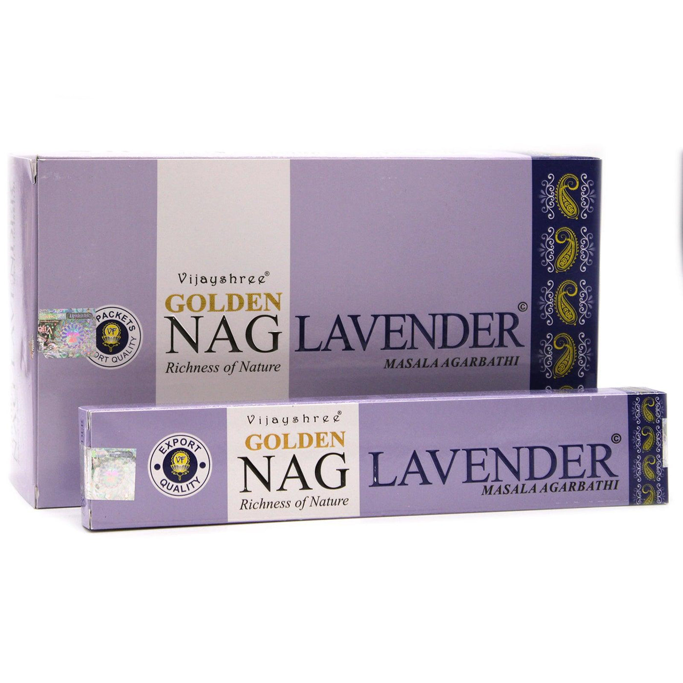 Golden Nag Champa Incense Sticks - Lavender.