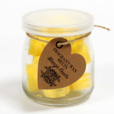Natural Soy Fragrance Oil Heart Wax Melts - Mango Fruit.