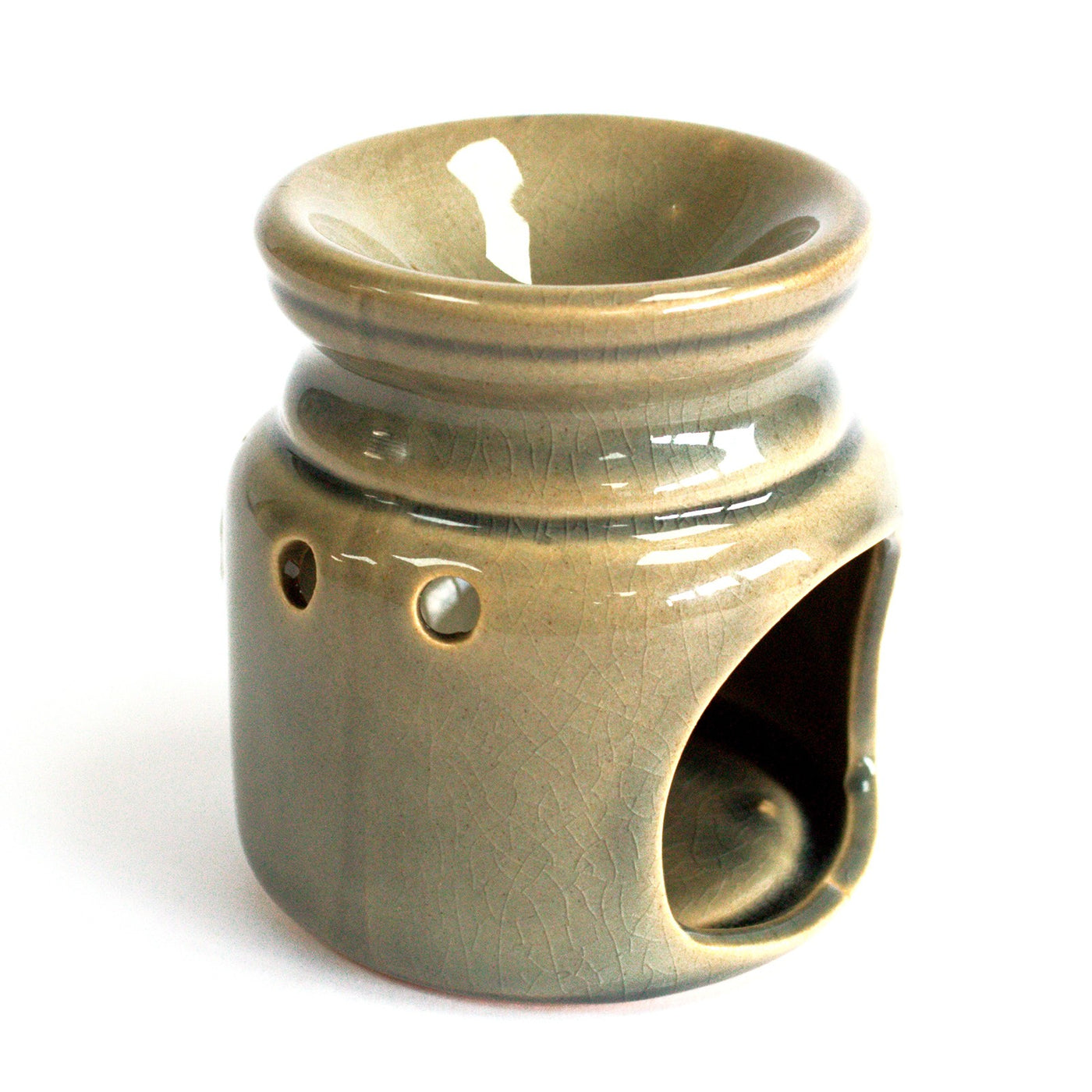Small Blue Stone Ceramic Vintage Country Oil And Wax Melts Burner Home Design
