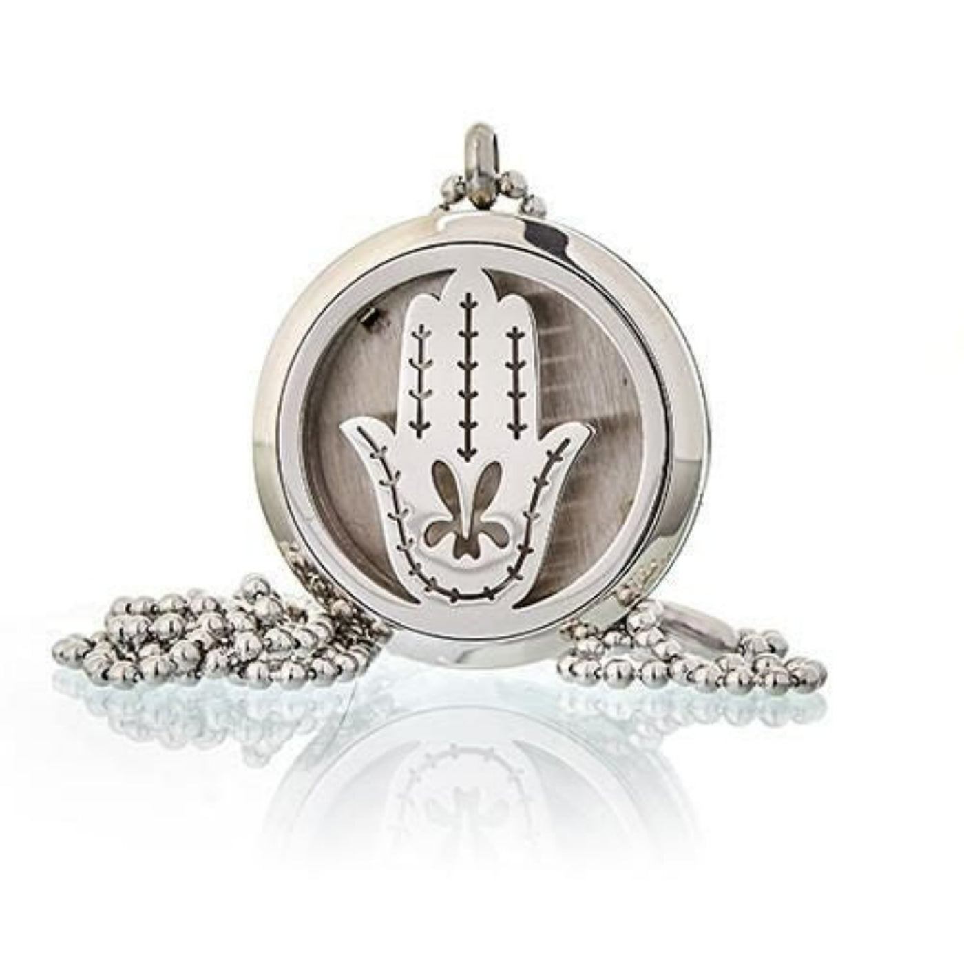 Aromatherapy Diffuser Necklace - Hand of Fatima 30mm.