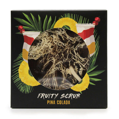 Gift Boxed Fruity Scrub Soap On A Rope - Pina Colada.