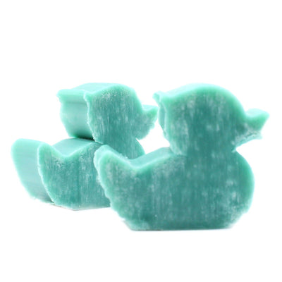 10x Green Duck Shaped Paraben Free Fragranced Guest Soaps - Wild Fig.