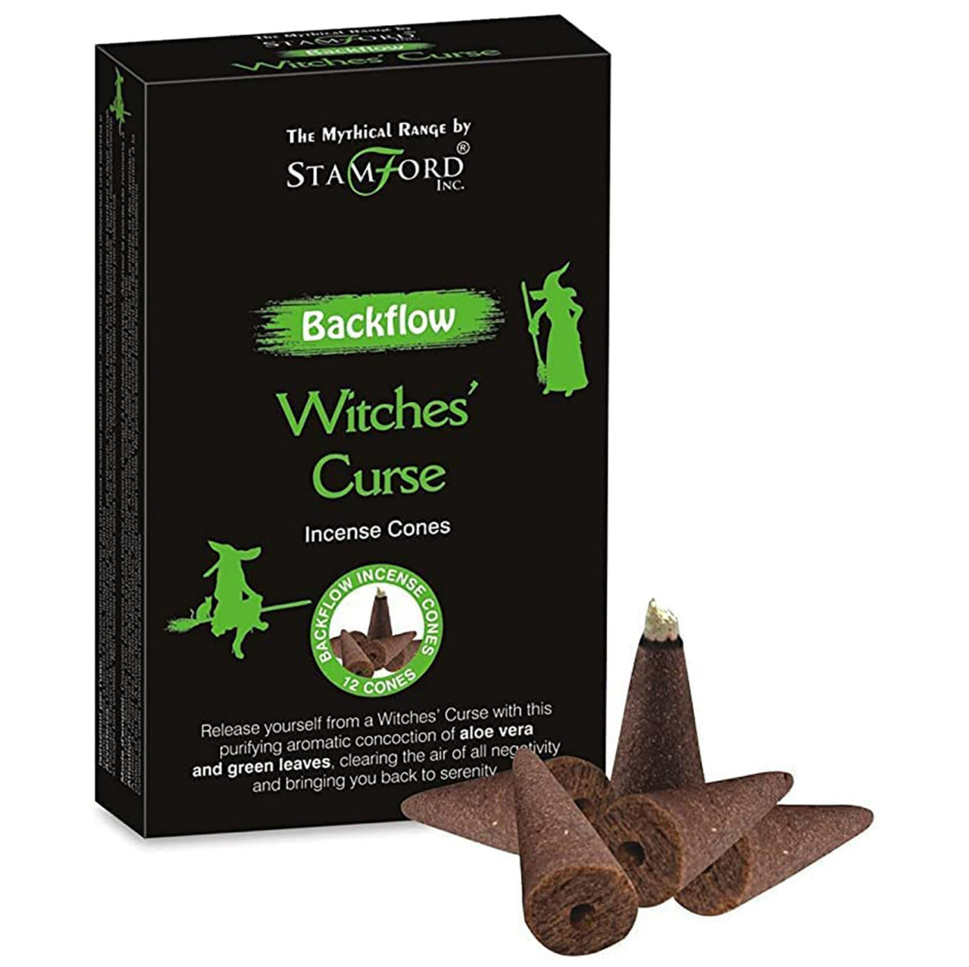 Stamford Witches's Brew Backflow Cones - Aloe Vera & Green Leaves.