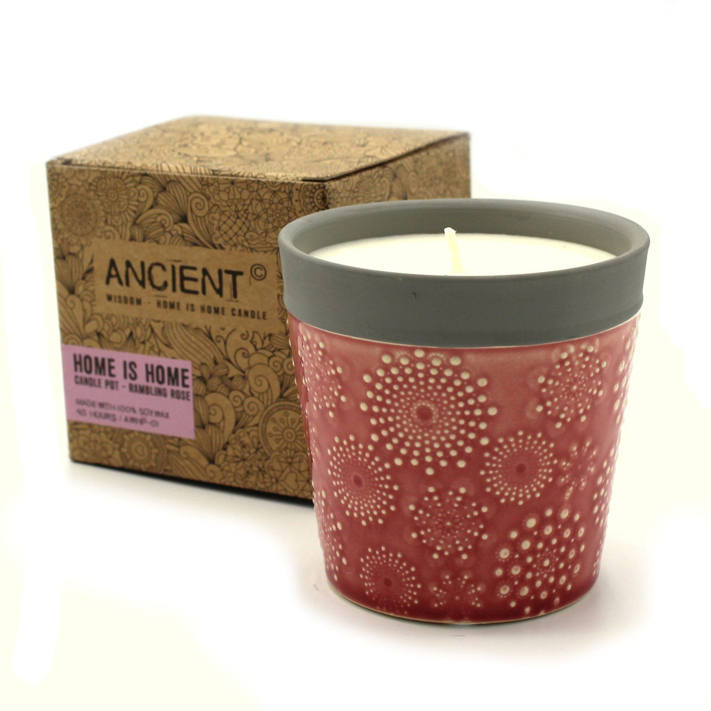 Large Home is Home Fragranced Candle Pot Gift - Rambling Rose