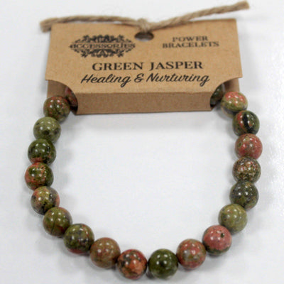 Healing Power Women's Bracelet - Green Jasper.