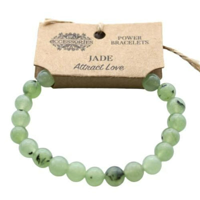 Power Gemstone Healing Women's Bracelet - Jade.