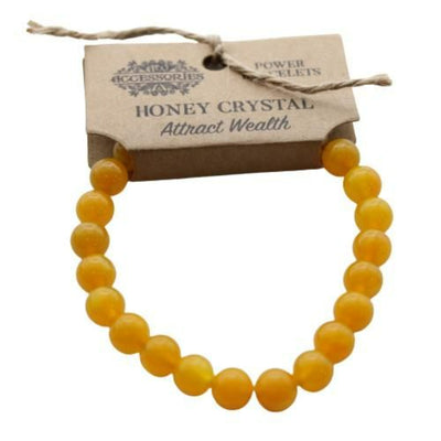 Women's Honey Crystal Yellow Power Gemstone Healing Bracelet.
