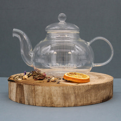 Round Pearl Glass Infuser Teapot - 800ml
