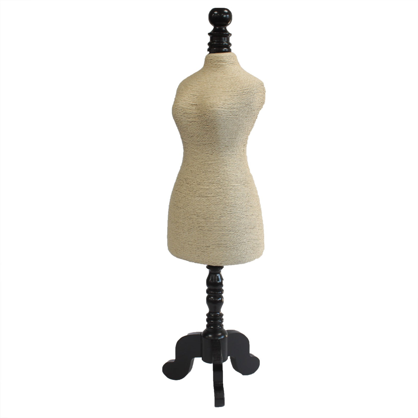 Large Mannequin Light Natural Rattan Jewellery Stand.