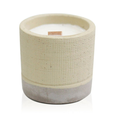 Cream Concrete Wooden Wick Candle With In Box - Coffee In the Club
