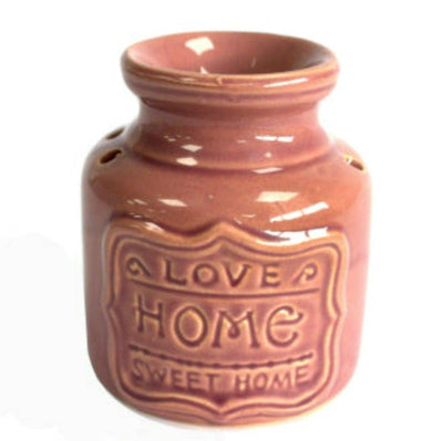 Lavender Ceramic Vintage Country Oil And Wax Melts Burner - Home Sweet Home.