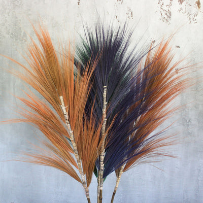 Set Of 3 Large Exotic Dried Rayung Pampas Decorative Grass Lavender 1.6m.