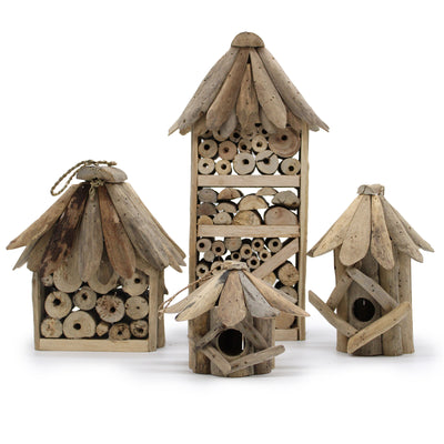 Natural Recycled Handmade Driftwood Bee And Birdhouse.