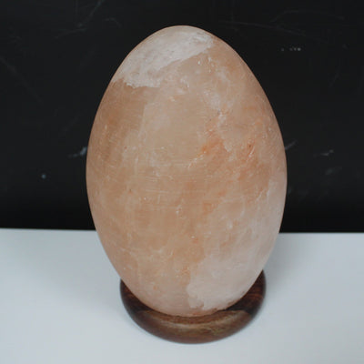 Egg Shaped Himalayan Pink Salt Table Lamp.