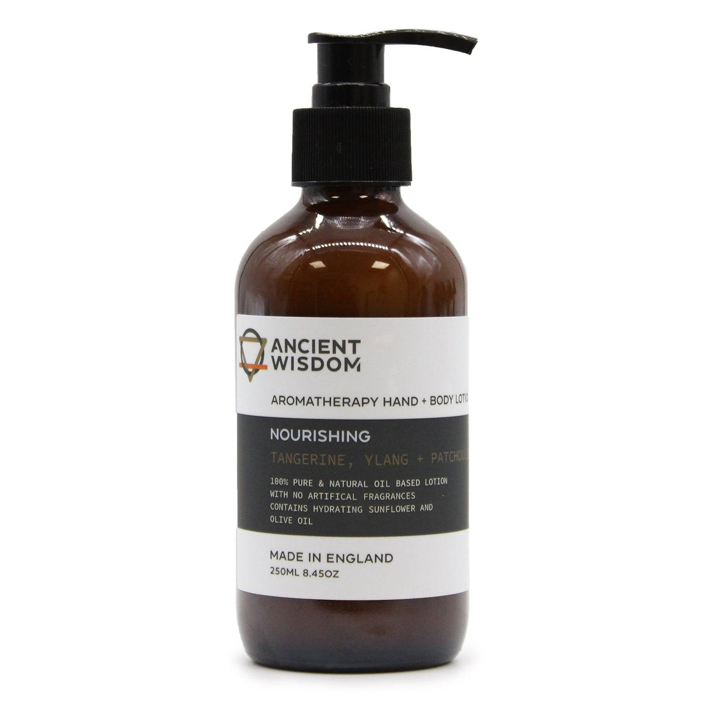Aromatherapy Natural Essential Oil Hand & Body Lotion - Tangerine, Ylang & Patchouli.