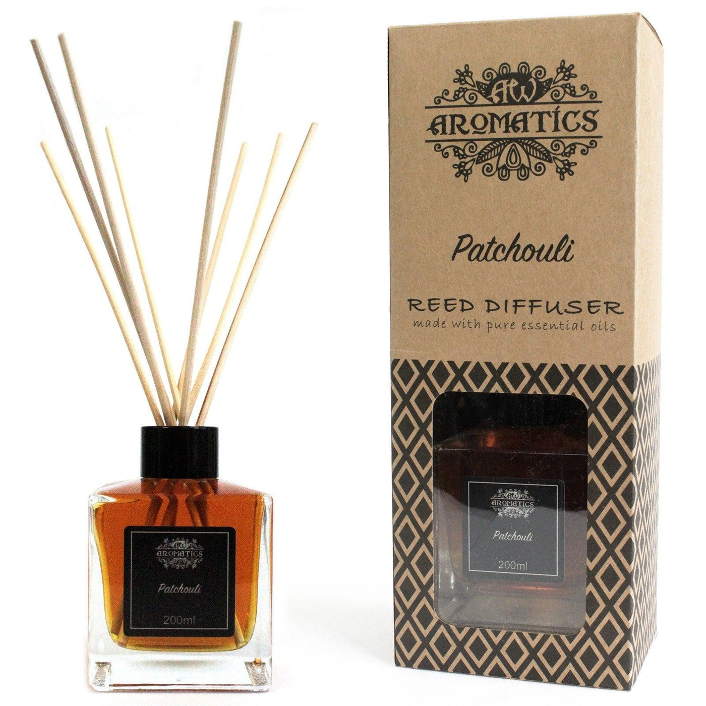 200ml Patchouli Essential Oil Reed Fragrance Diffuser.
