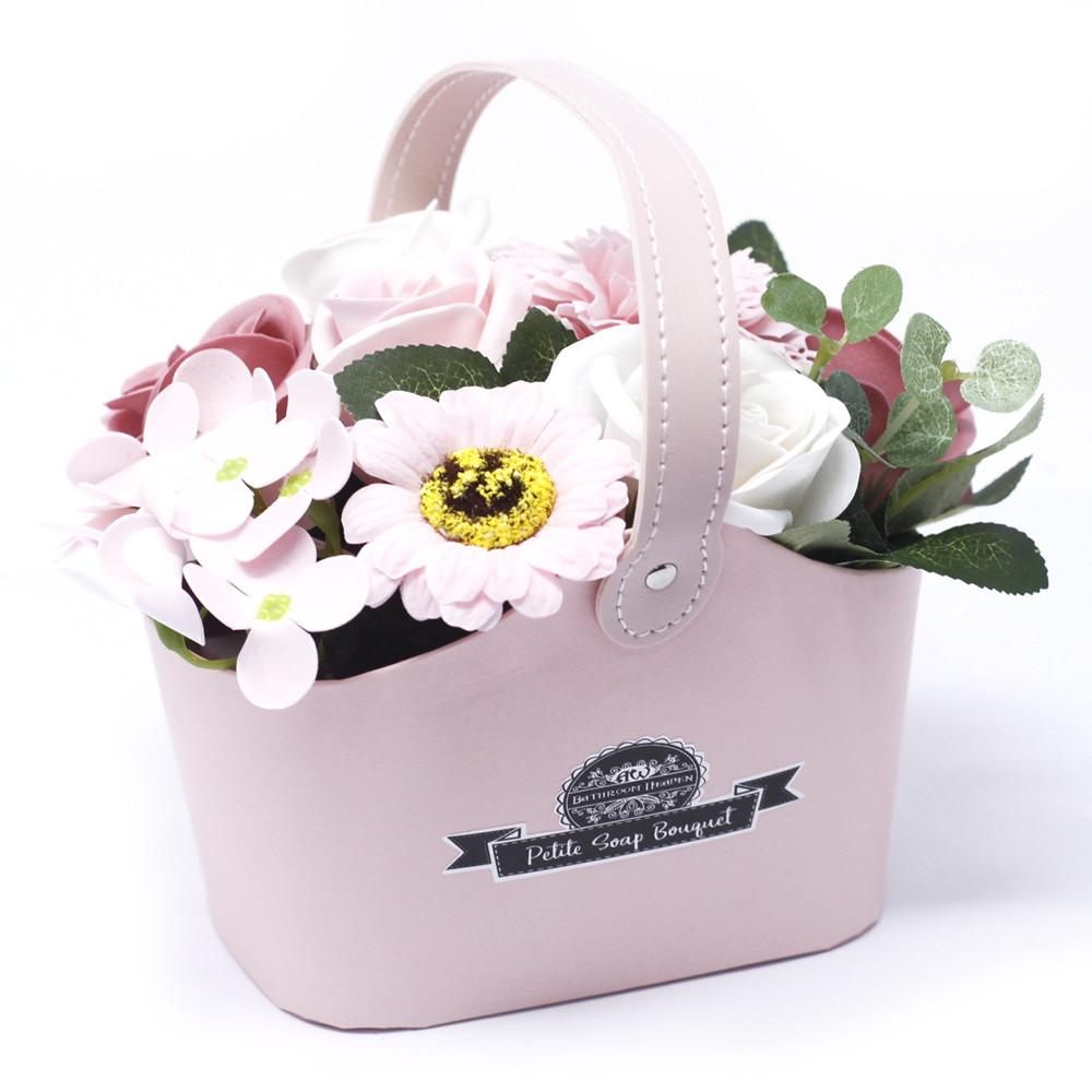 Luxury Peaceful Pink Body Soap Flowers Petite Bouquet 