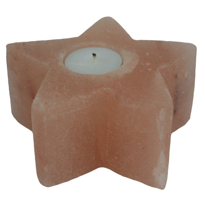 Star Pink Himalayan Salt Tea Light Candle Holder.