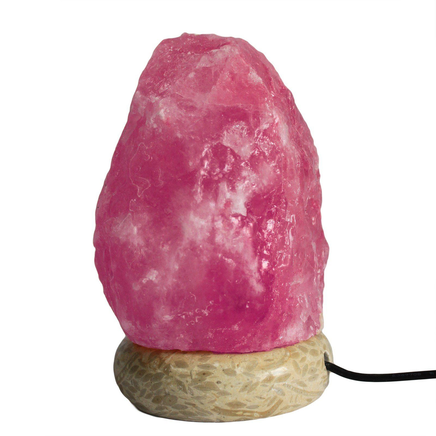 Quality Multicolour Or Natural Light USB Salt Lamp On A Stone Base.