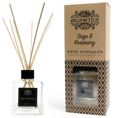 200ml Sage & Rosemary Essential Fragrance Oil Reed Diffuser.