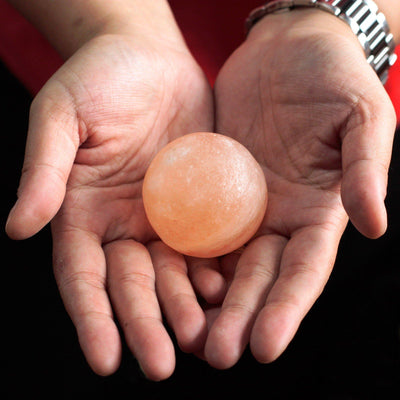 Natural Himalayan Salt Ball Shaped Deodorant Stone - Set Of 3.