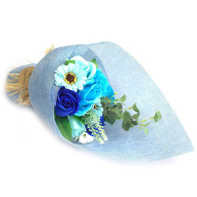 Luxury Standing Blue Body Soap Flower Bouquet Gift Set.