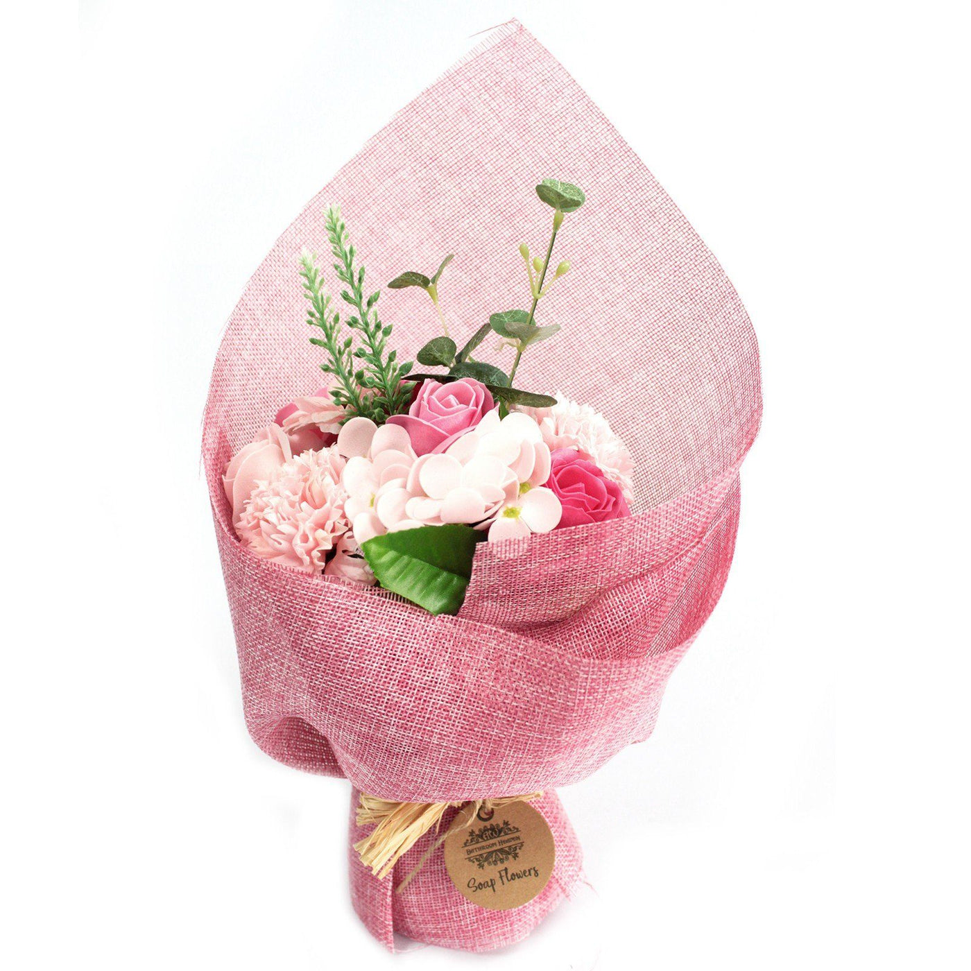 This luxury, beautifully packed standing Pink Soap Flowers Bouquet are a perfect gift, wedding favours, Valentine gift, Birthday gift or a little treat for yourself. 