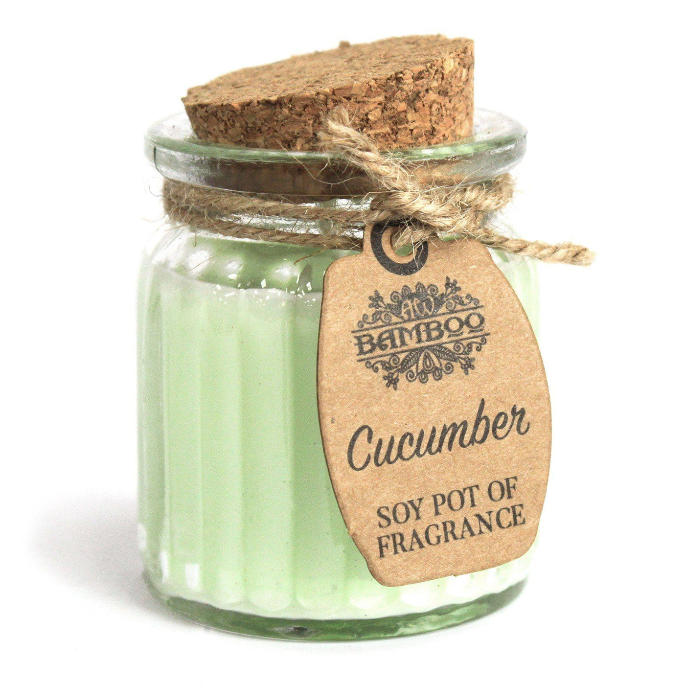 Set Of Two Cucumber Soy Pot of Fragrance Candles 20Hrs Burning Time - Light Green.  Grab these amazingly scented soy wax candle pots and enjoy the natural, smoother fragrance and long burning time.  The great thing about soy wax is that it has excellent fragrance-holding qualities and releases the fragrance evenly throughout the burning. Soybean candles burn cleaner, cooler and last longer than paraffin candles and also leave a minimal wax residue.