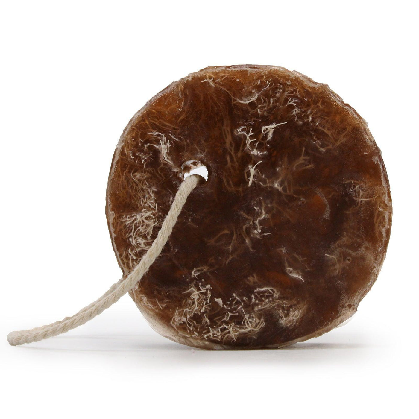 Gift Boxed Fruity Scrub Soap On A Rope -Coconut.