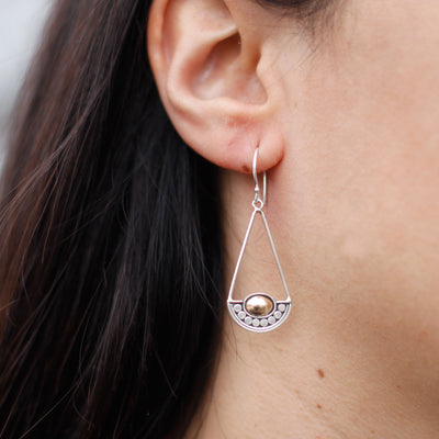 Women's Gold And Silver Drop Luna Exotic Balance Earnings.