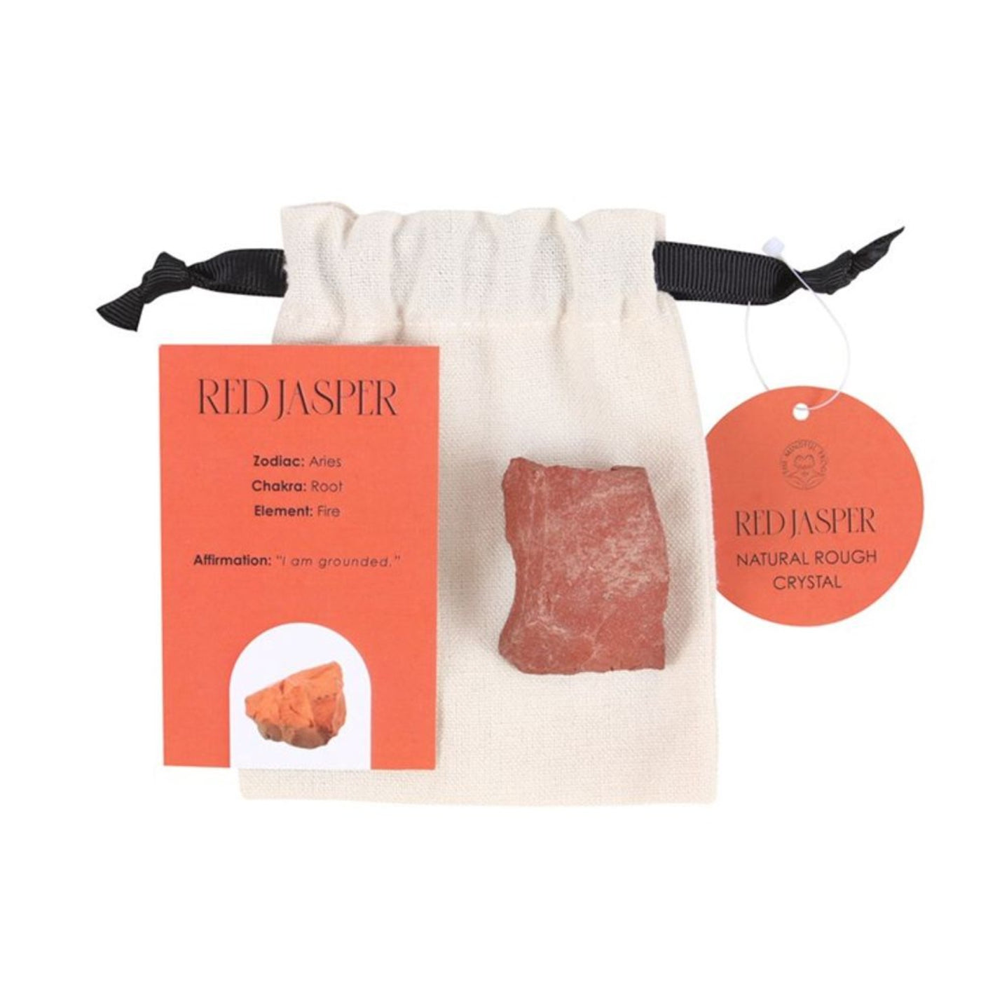Red Jasper Healing Rough Gemstone Roc With Storage Bag.