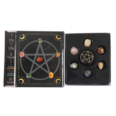 Pentagram Witches Gemstones Gift Set.