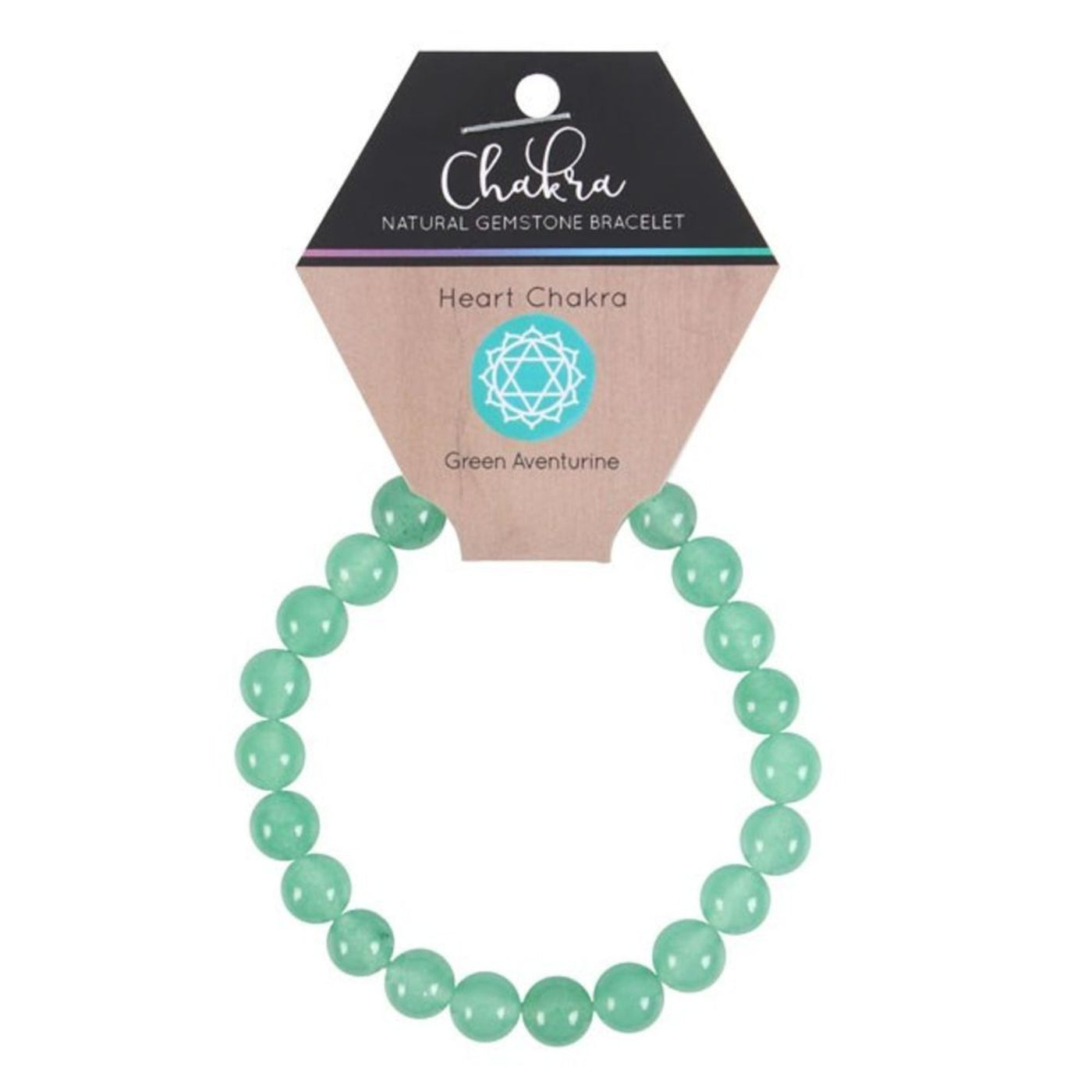 Unisex Heart Chakra Green Aventurine Gemstone Bracelet.