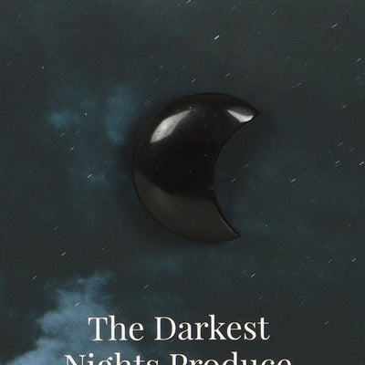 Darkest Nights Black Moon Shaped Obsidian Crystal