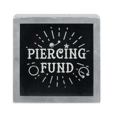 Piercing Fund Grey And Black Money Box.