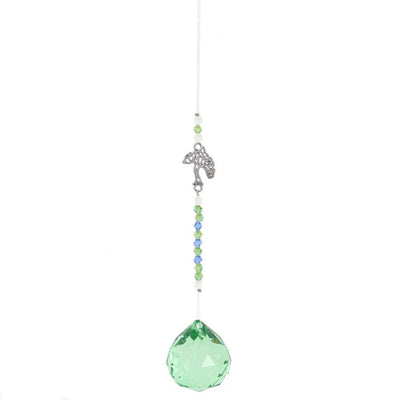 Hanging Tree Of Life Green  And Blue Crystal Decoration.