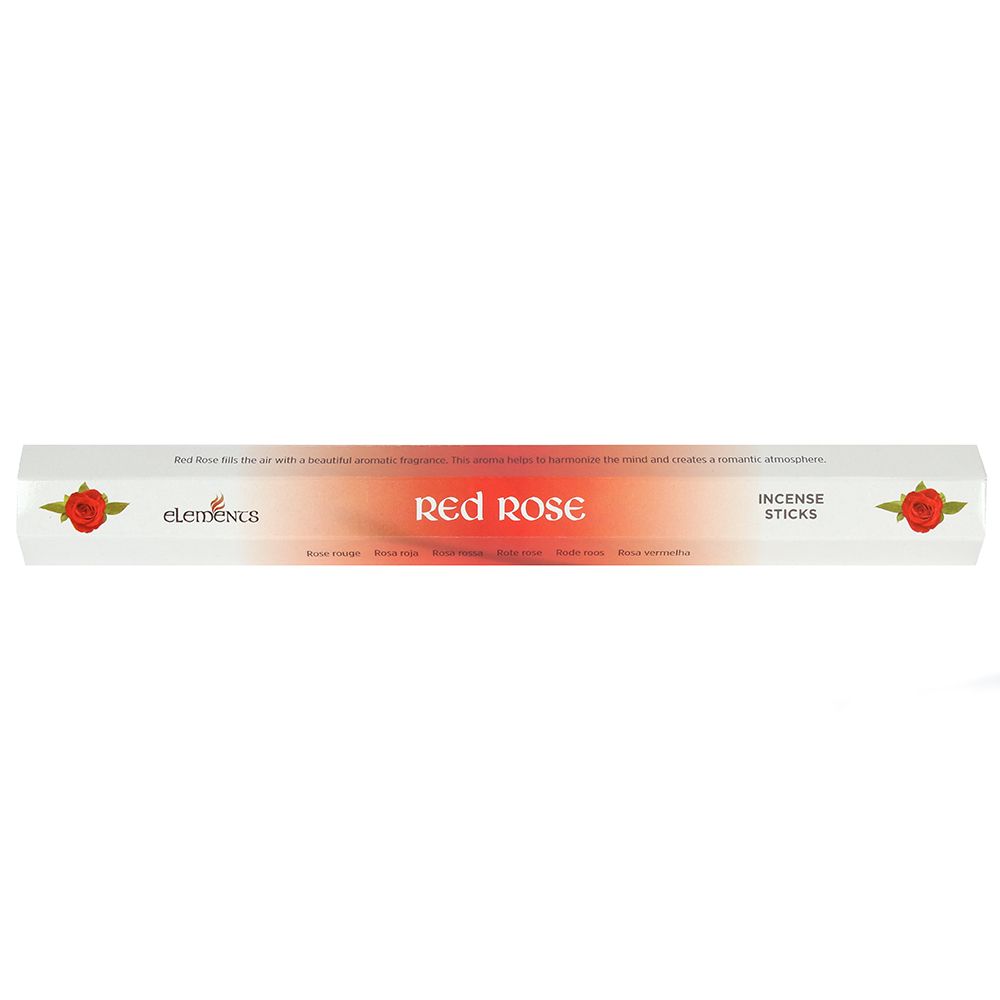 Set of 6 Packets of Elements Red Rose Incense Sticks