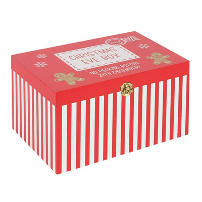 Gingerbread Red Christmas Eve Storage Box With Lid.