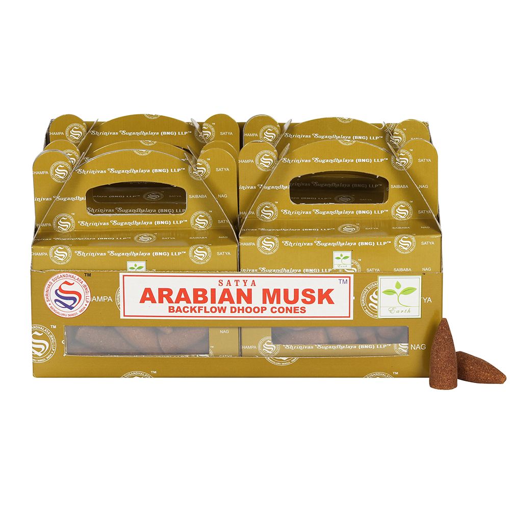 Set of 6 Packets of Arabian Musk Backflow Dhoop Cones by Satya