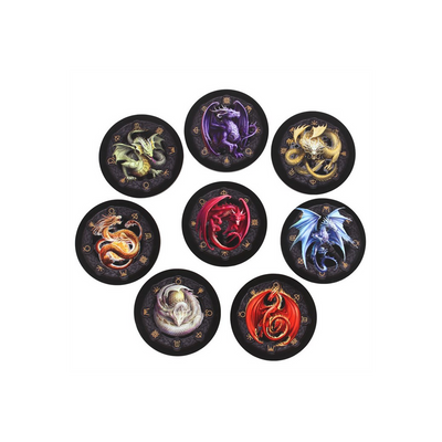 Dragons of the Sabbats Coaster Set by Anne Stokes