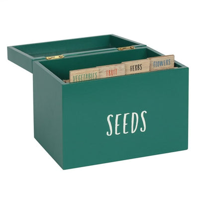 Green Seed Storage Box With Dividers.