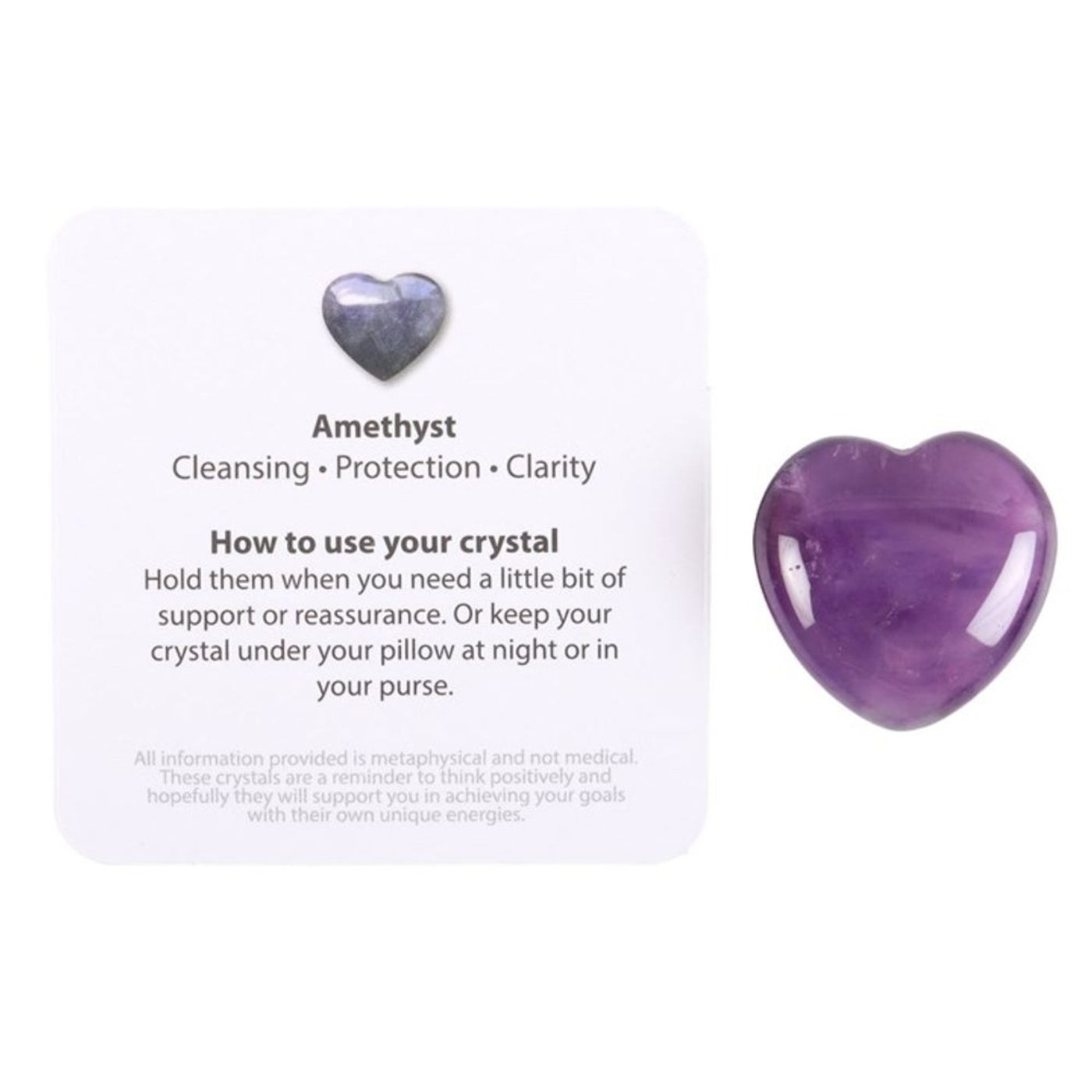 Heart Shaped Amethyst Gemstone 