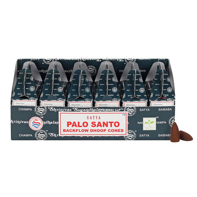 Set of 6 Packets of Satya Palo Santo Backflow Dhoop Cones