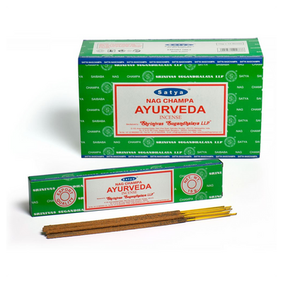 Set of 12 Packets of Ayurveda Incense Sticks by Satya