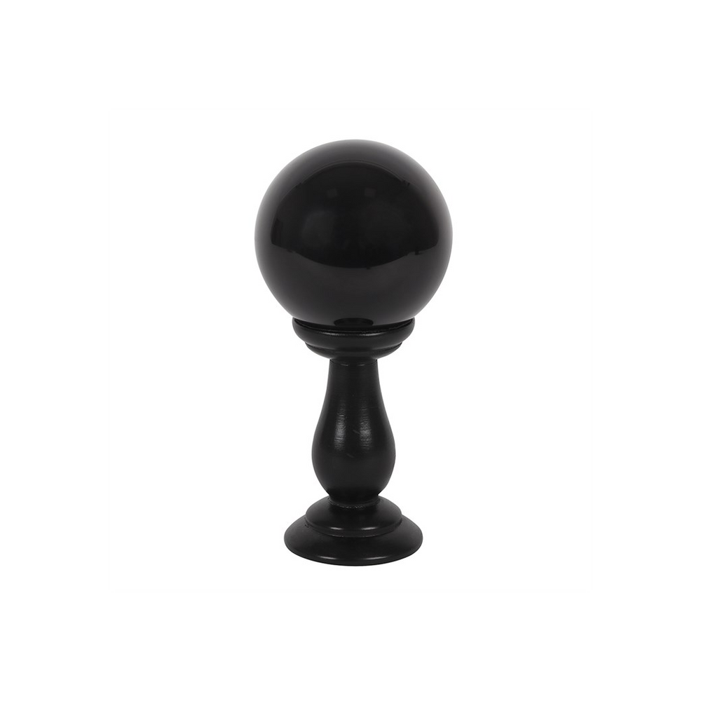 Small Black Crystal Ball on Stand