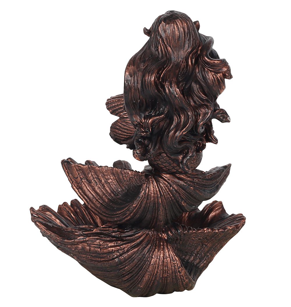 Bronze Effect Mermaid Backflow Incense Burner