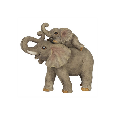 Elephant Adventure Mother and Baby Elephant Ornament