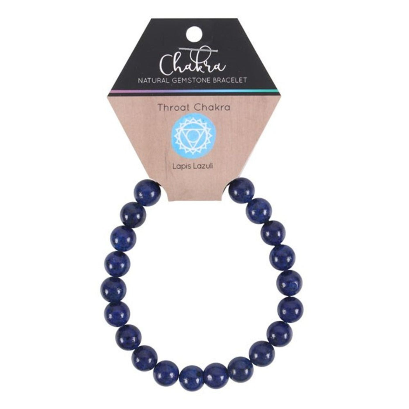 Unisex Throat Chakra Blue Lapis Lazuli Gemstone Bracelet.